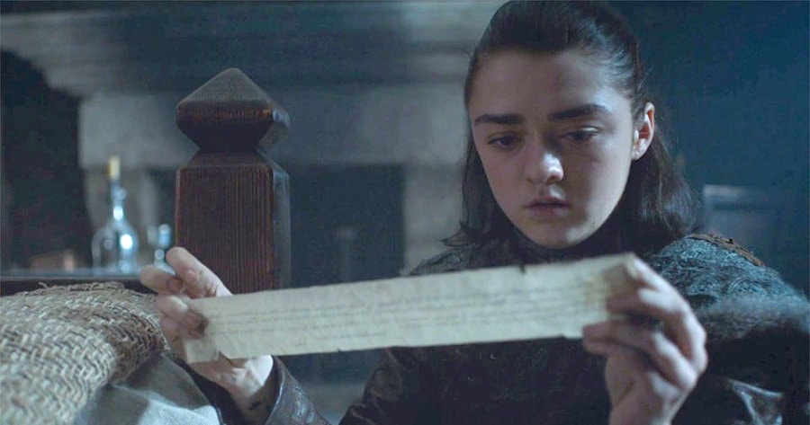 Game of Thrones : au fait, que dit la lettre qu&rsquo;Arya a trouvé ?