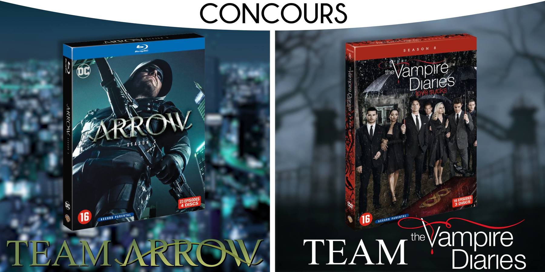 Concours : Team The Vampire Diaries ou Team Arrow ? Gagne un coffret DVD