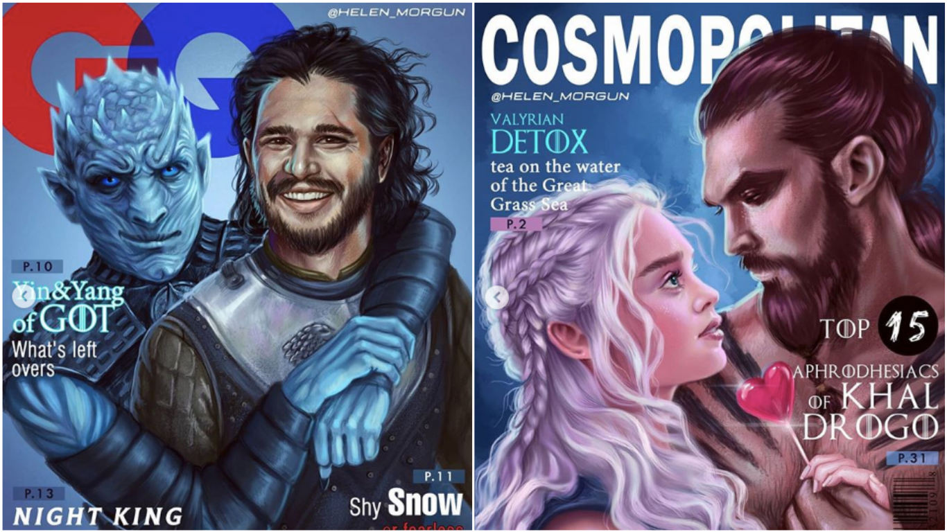 L&rsquo;après Game of Thrones : une artiste imagine de (sublimes) covers magazines des persos