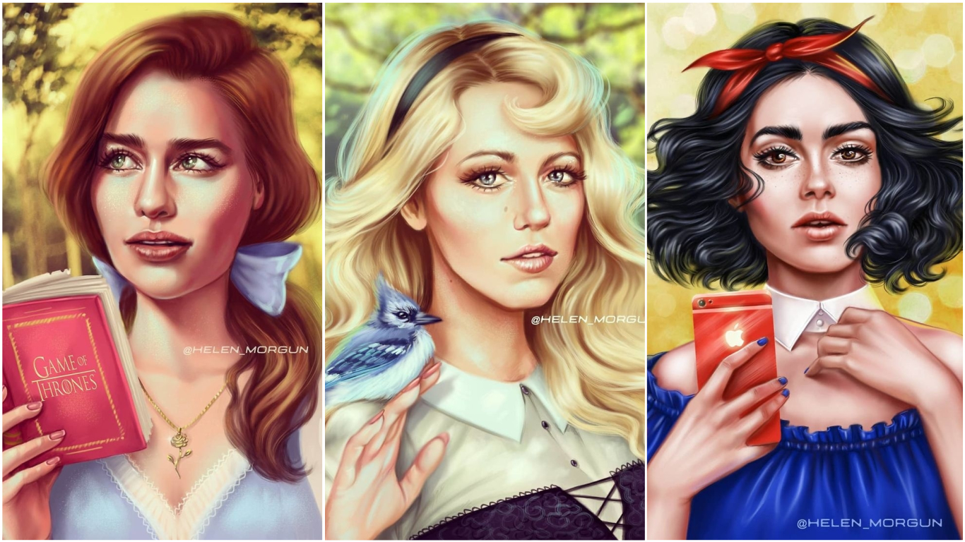 Cet artiste imagine les stars de séries façon princesses Disney, et c&rsquo;est troublant