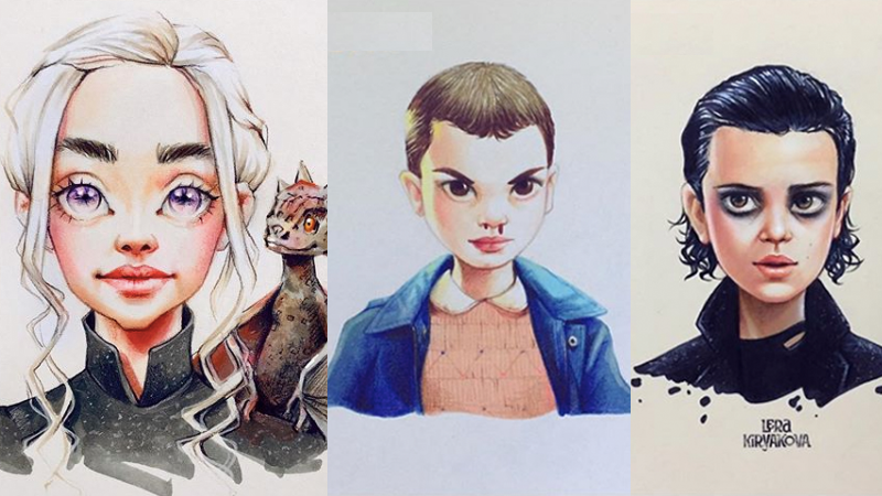 Cette artiste dessine des personnages de séries en version cartoon