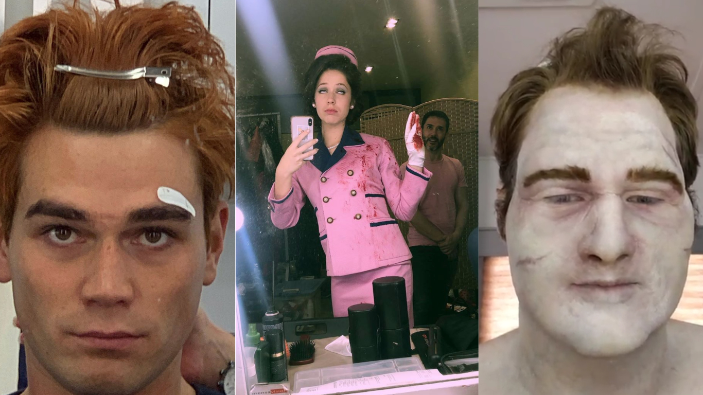 11 photos de stars dans les coulisses make up de leur série