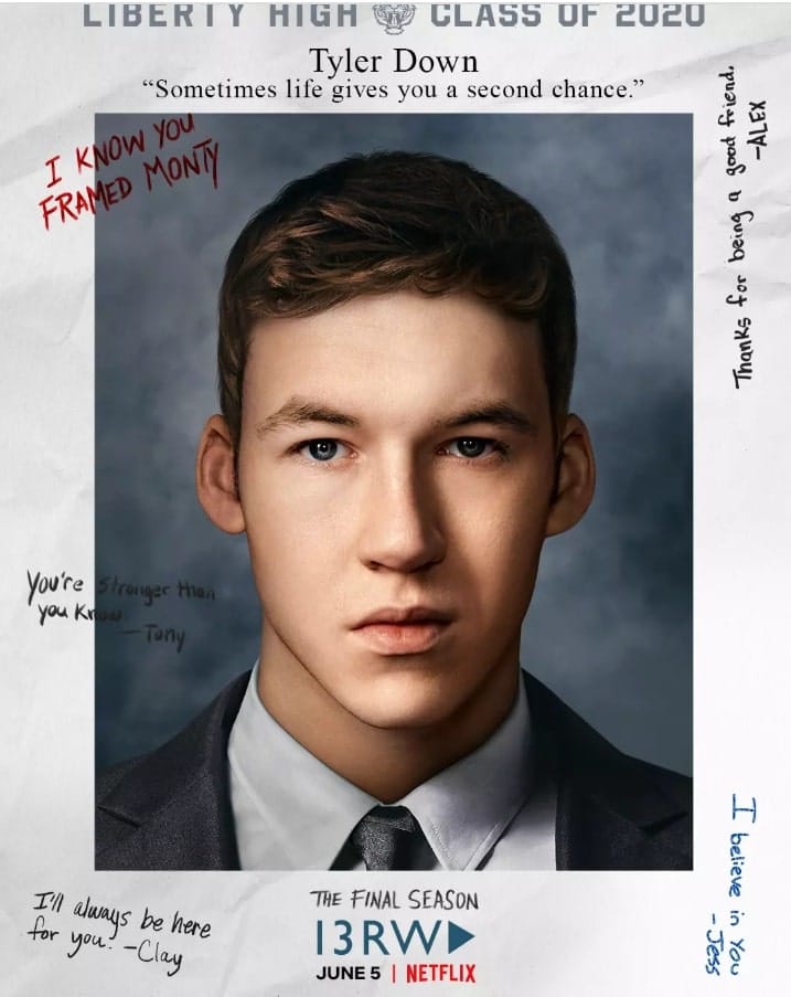 poster, 13 reasons why, saison 4, indices, tyler