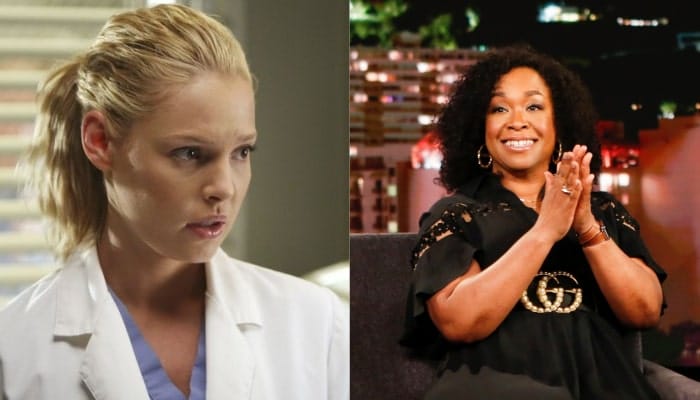 Katherine Heigl (Izzie Stevens) dans Grey's Anatomy et la créatrice de la série Shonda Rhimes