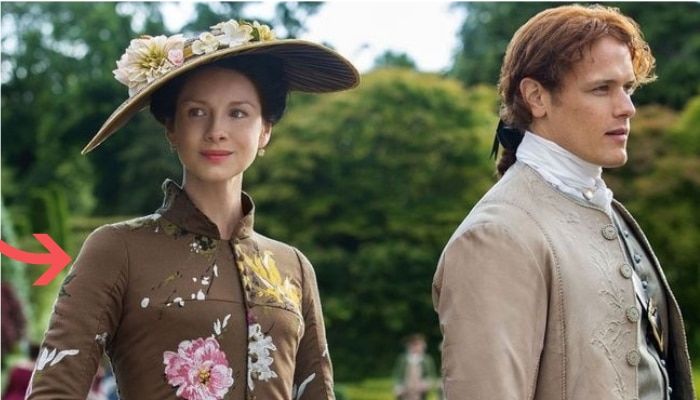 Claire de la série outlander dans l'un de ses costumes phares