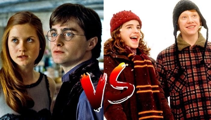 Sondage : le match ultime, tu préfères le couple Harry Potter/Ginny Weasley ou Ron Weasley/Hermione Granger ?