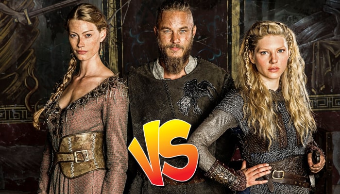 Sondage : match ultime, tu préfères Ragnar avec Lagertha ou Aslaug dans Vikings