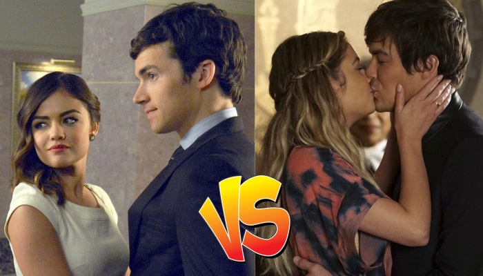 Sondage : match ultime, tu préfères Aria/Ezra ou Hanna/Caleb dans Pretty Little Liars ?