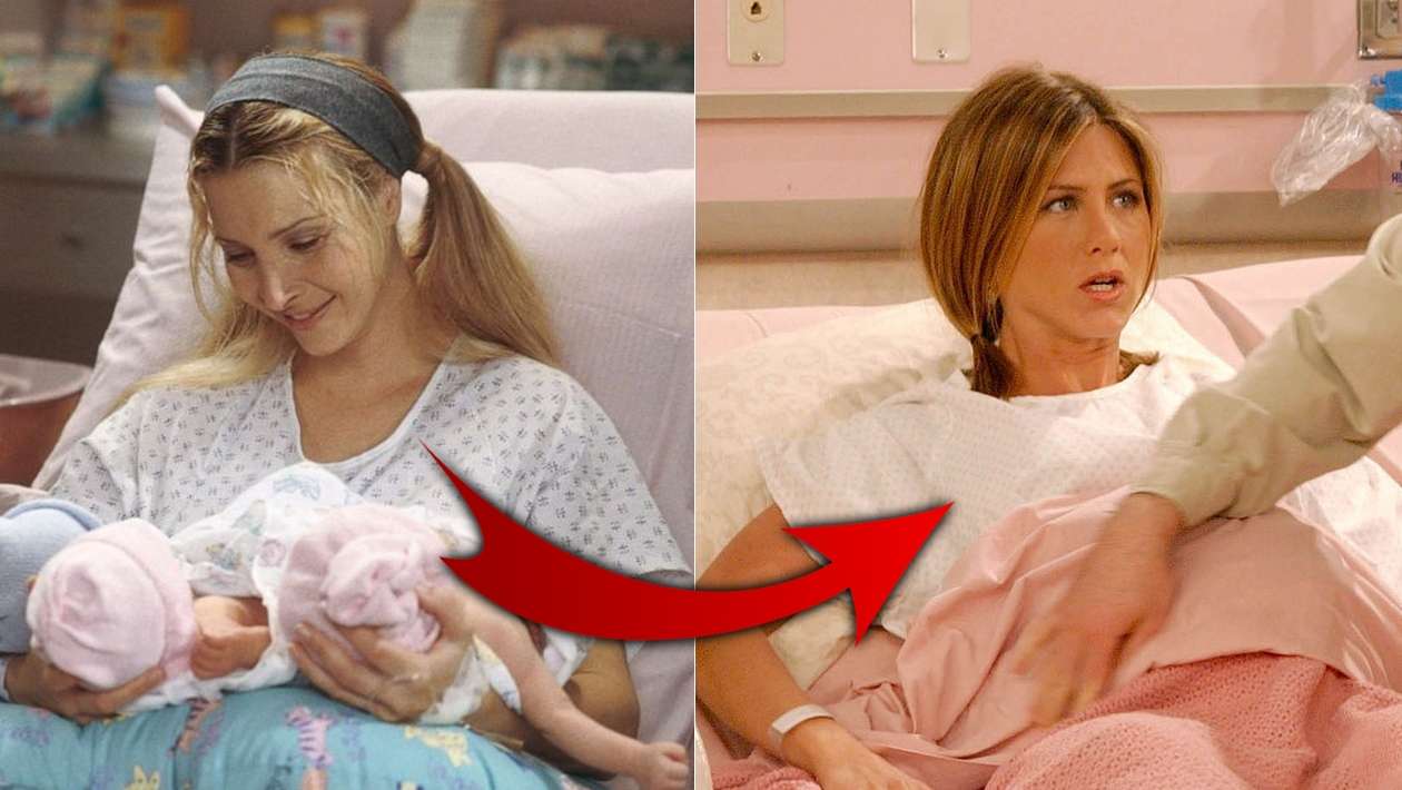 Friends : ce drôle de détail qui lie les accouchements de Rachel et Phoebe