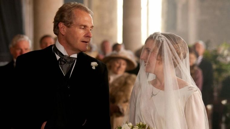 Downton Abbey mariage Strallan et edith