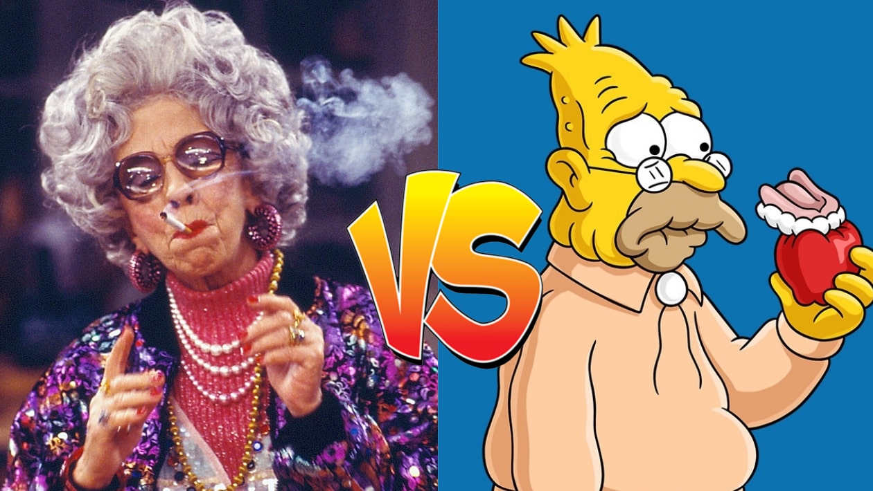 Sondage : quel grand-parent préfères-tu entre Yetta (Une Nounou D’Enfer) et Abraham (Les Simpson) ?