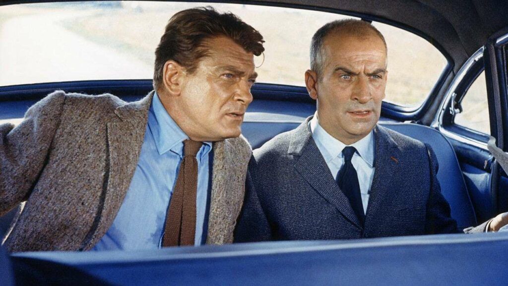 image du film Fantomas avec Louis de Funes et Jean Marais