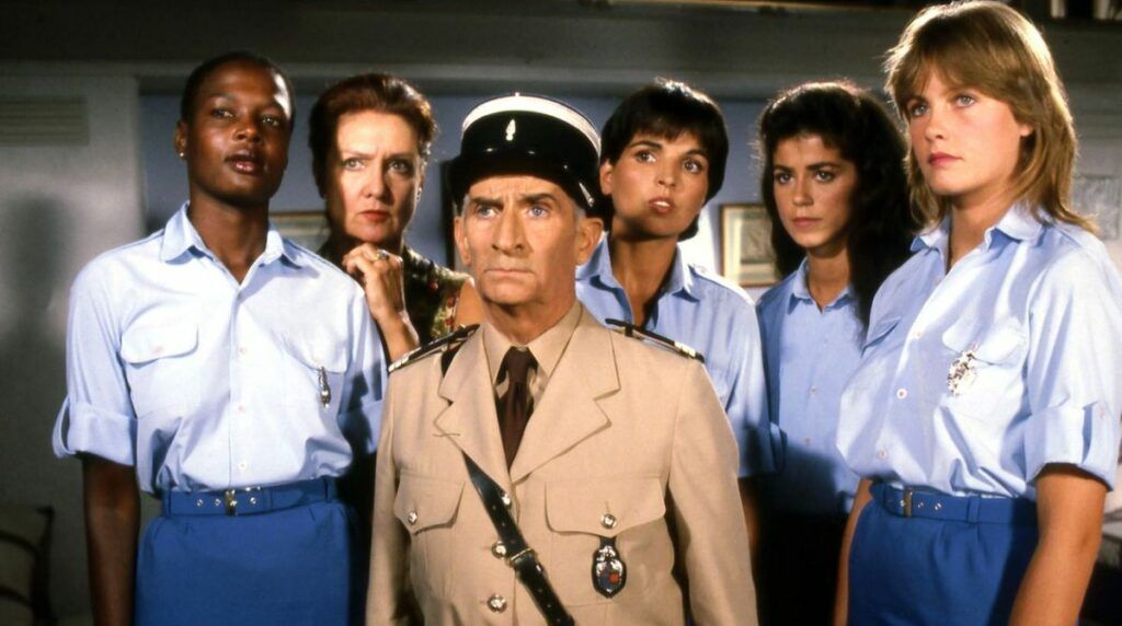 image extraite du film le gendarme et les gendarmettes avec louis de funès