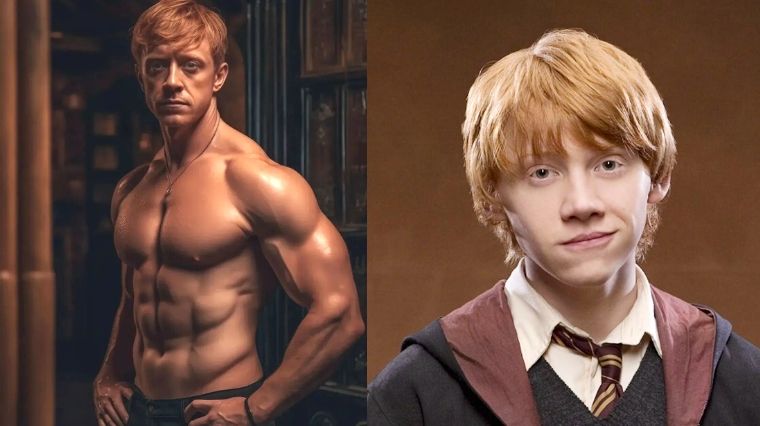 Harry Potter IA version bodybuildés Ron Weasley