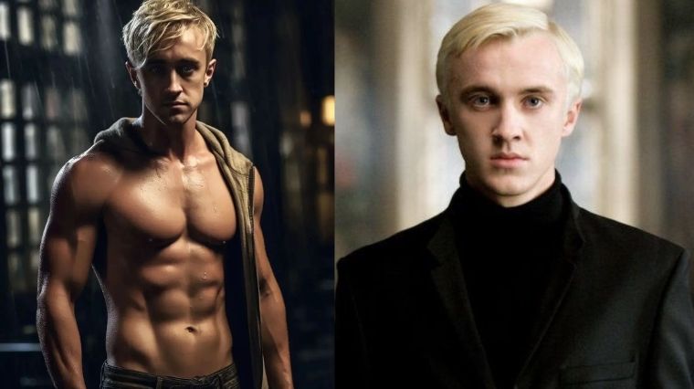 Harry Potter IA version bodybuildés Drago Malefoy