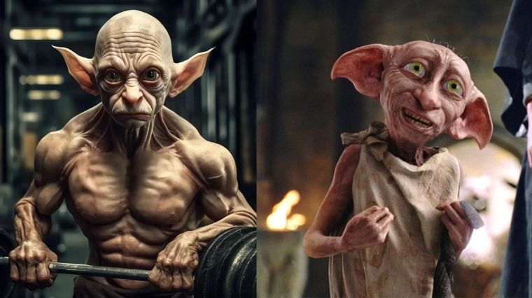 Harry Potter IA version bodybuildés Dobby