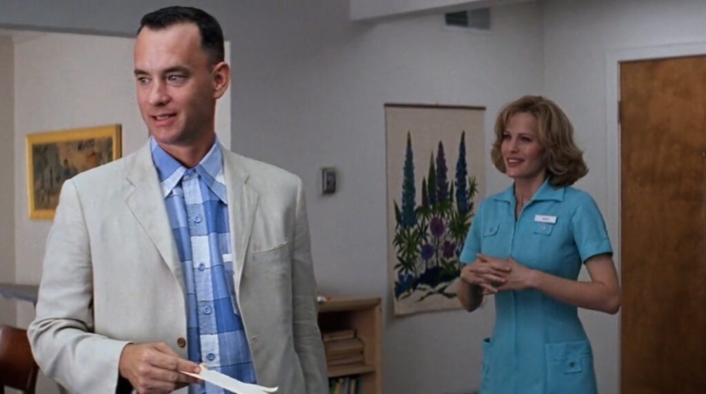 Forrest et Jenny à Savannah dans le film Forrest Gump.