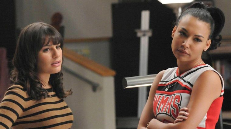 Lea Michele et Naya Rivera dans la série Glee.