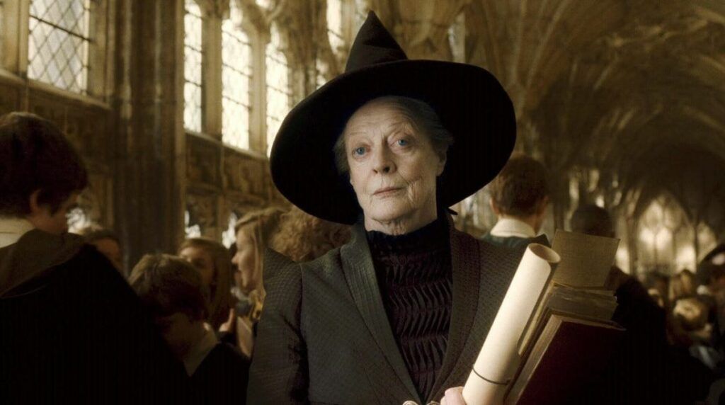 Le personnage flouté de Minerva McGonagall interprété par Maggie Smith