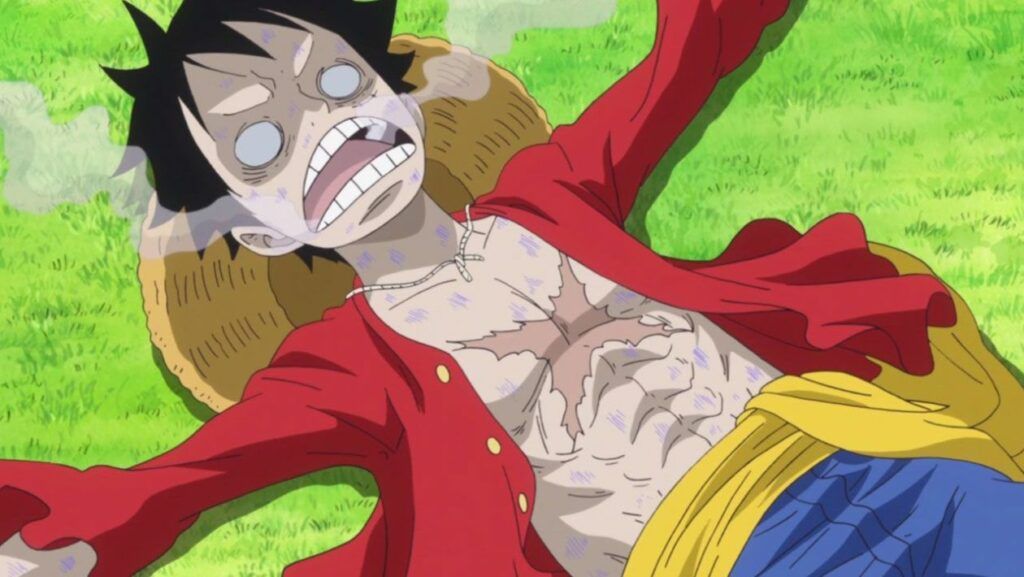 Luffy étendu inconscient