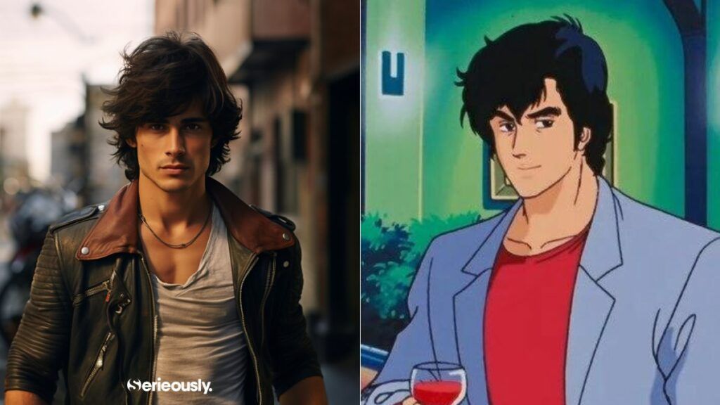 Le héros du dessin animé Nicky Larson imaginé par une IA dans le monde réel