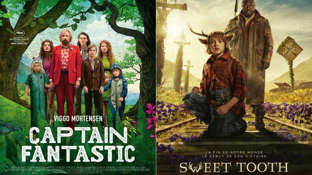 Les affiches de Captain Fantastic et Sweet Tooth