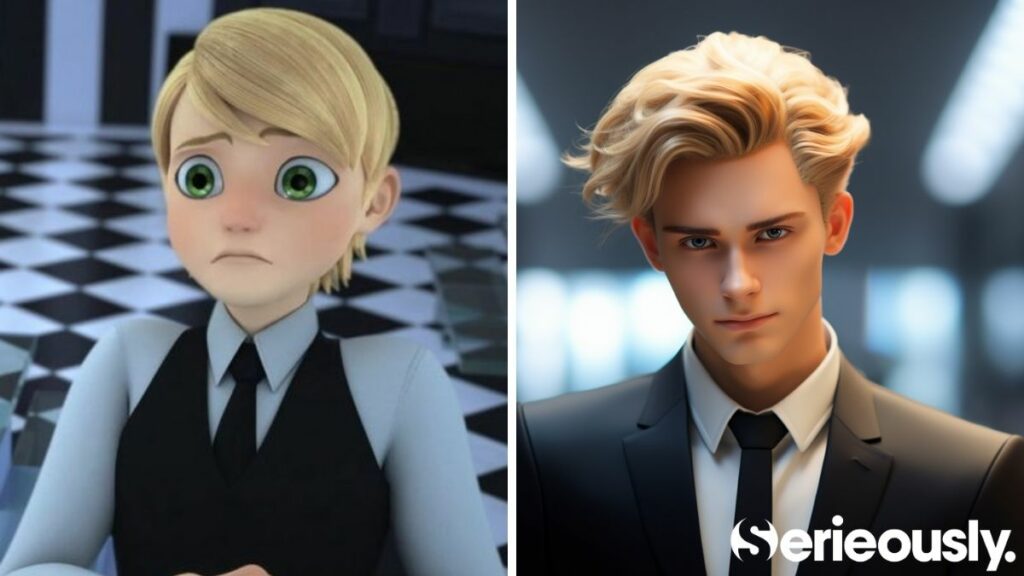 Félix dans Miraculous et dans la vraie vie grâce à l'IA Midjourney, générée par Serieously