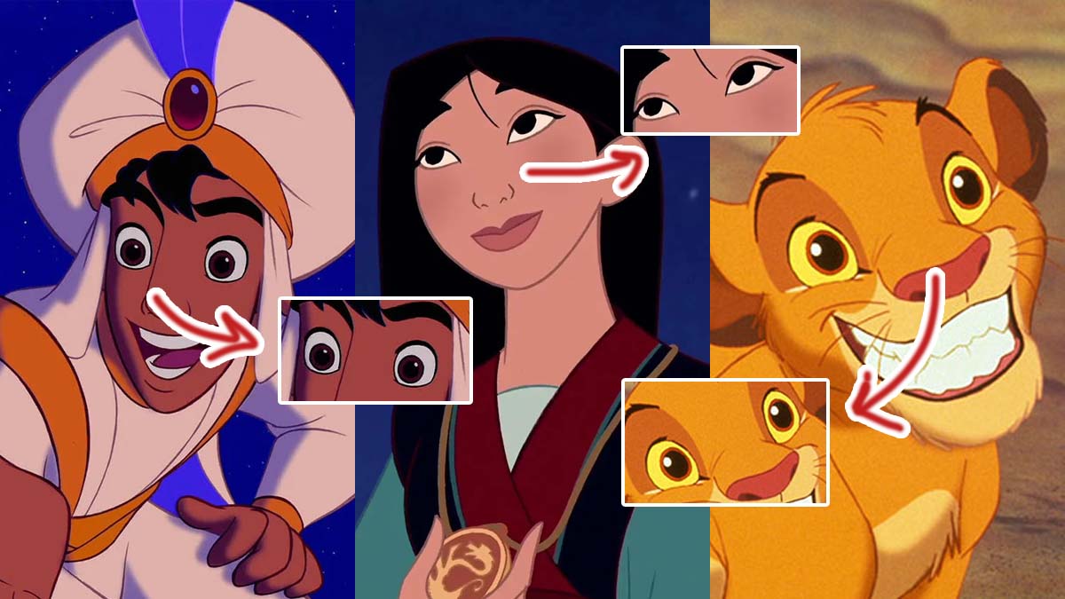 Quiz : t&rsquo;as une meilleure mémoire que la moyenne si tu retrouves les 10 personnages Disney des années 90 derrière ces yeux