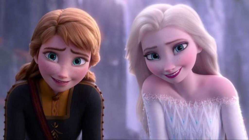 Anna et Elsa dans le Disney La Reine des Neiges
