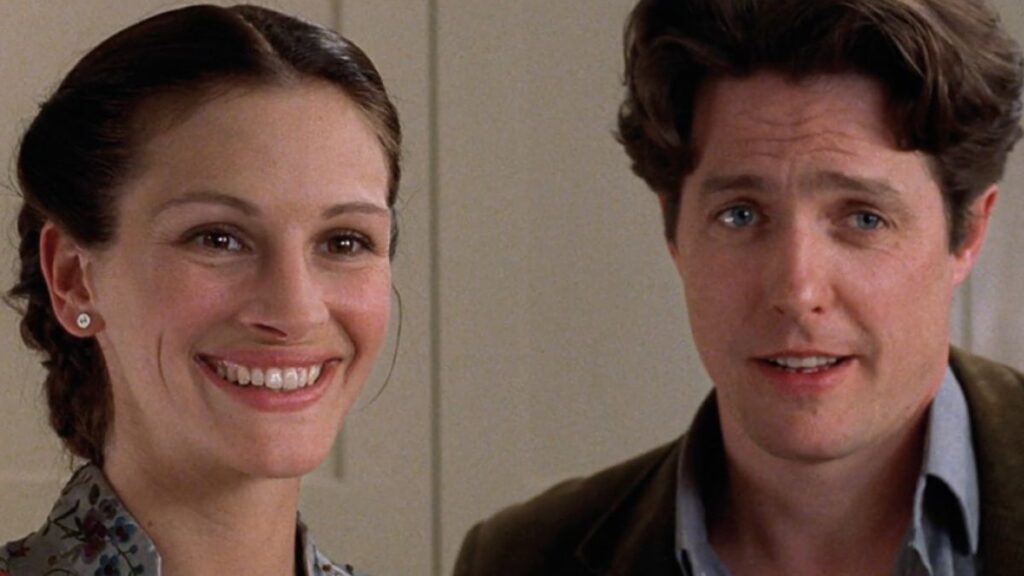 Julia Roberts et Hugh Grant dans le film Coup de Foudre à Notting Hill.