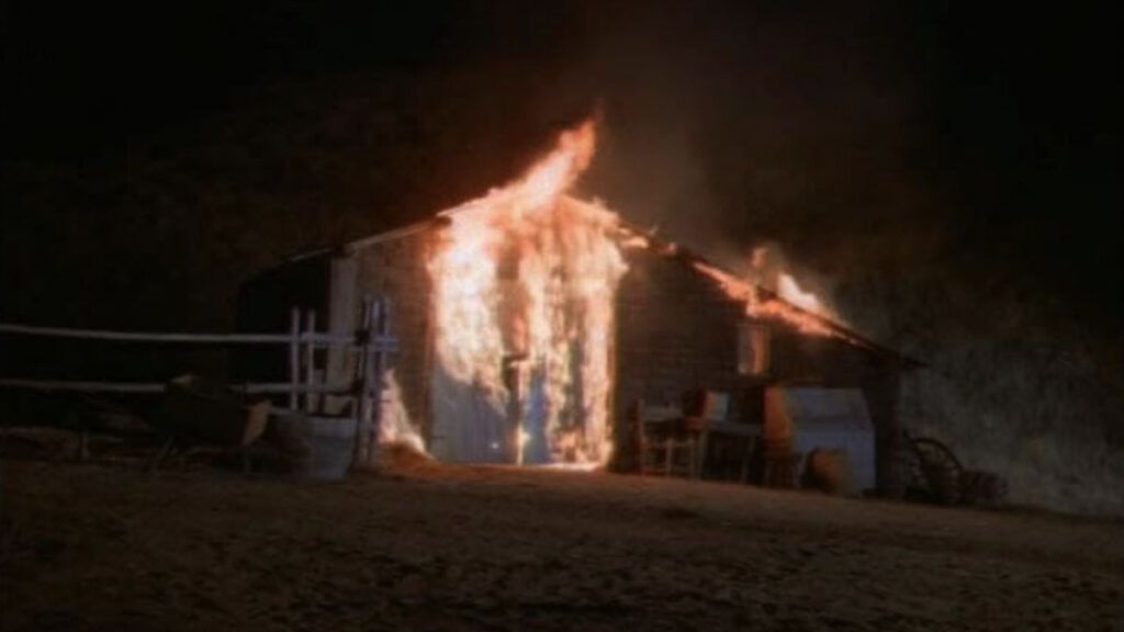 Un incendie dans un épisode de la saison 4 de La Petite Maison dans la Prairie