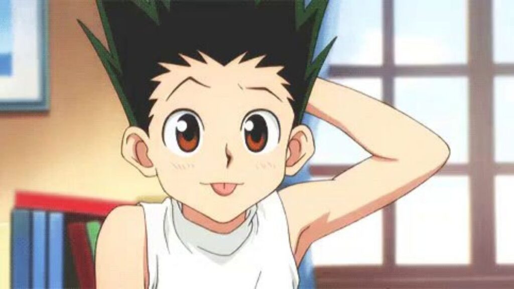 Gon en train de tirer la langue dans l'anime inspiré du manga Hunter x Hunter