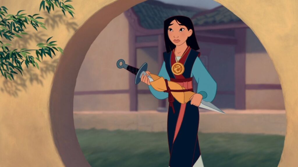 Mulan rentre chez ses parents après la fin de la guerre