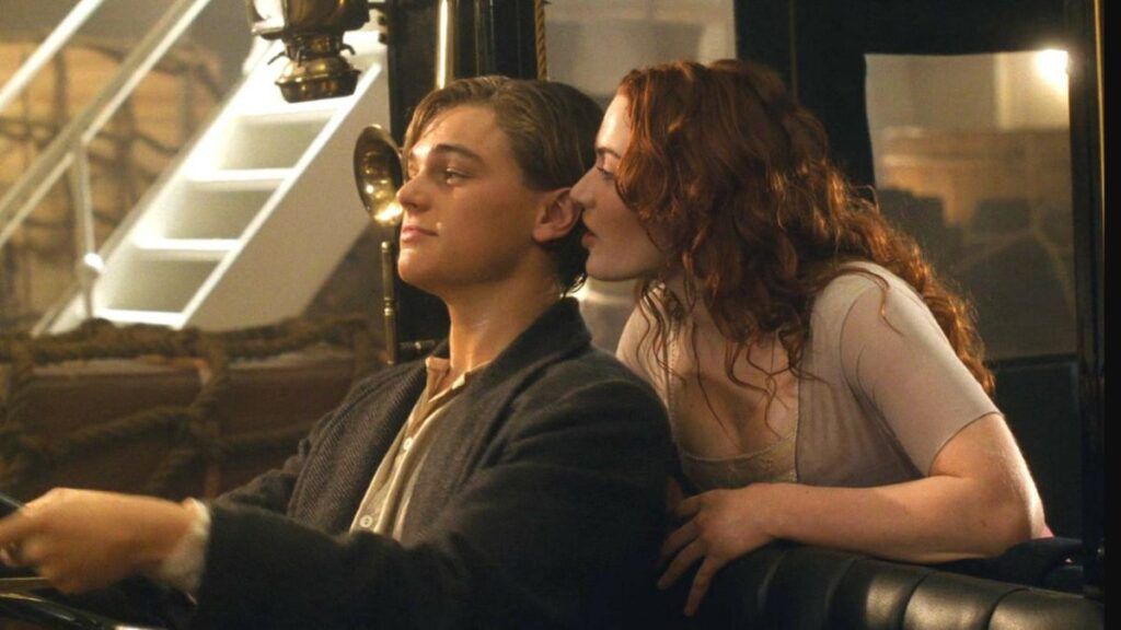 Jack et Rose dans Titanic