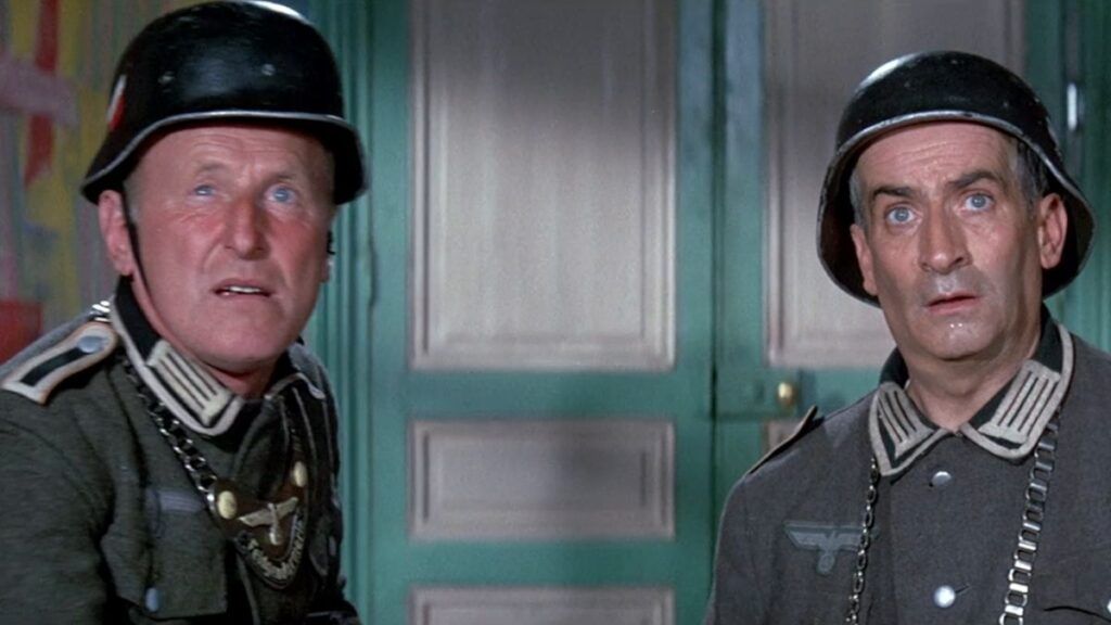 Bourvil et Louis de Funès dans La Grande Vadrouille.