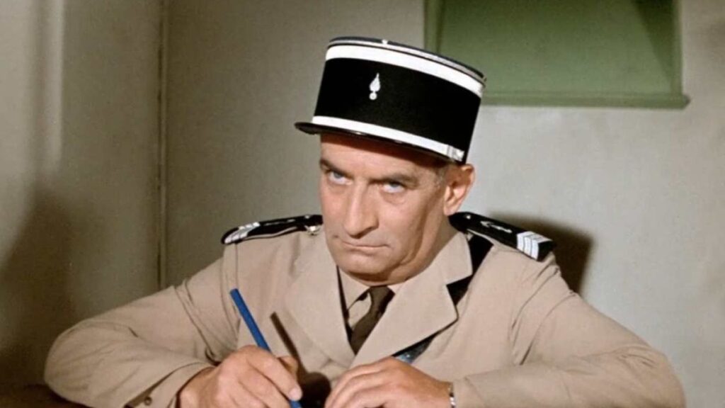 Louis de Funès dans les films Le Gendarme.