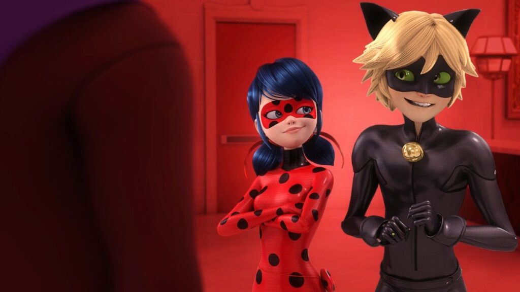 Ladybug et Chat Noir du dessin animé Miraculous.