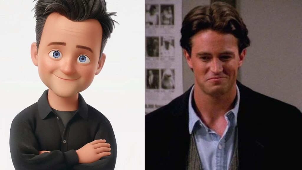 Chandler imaginé en IA pixar