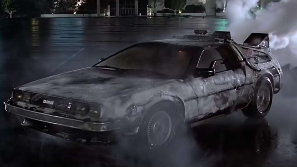 La DeLorean gelée dans Retour Vers le Futur