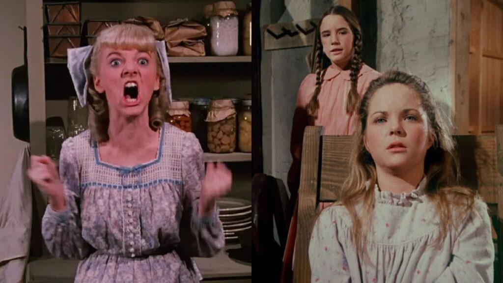 Alison Arngrim, Melissa Gilbert et Melissa Sue Anderson dans La Petite Maison dans la Prairie.