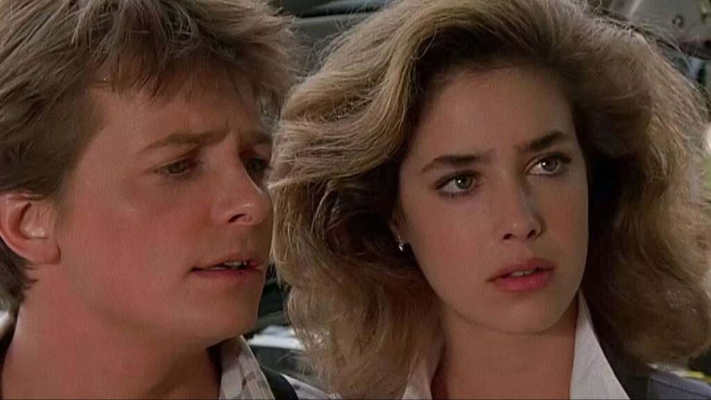 Marty et Jennifer dans le premier film Retour Vers le Futur