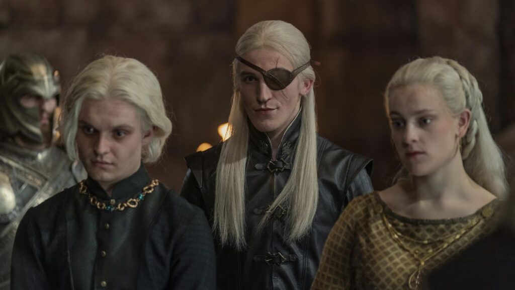 Aegon II, Aemond et Helaena dans House of the Dragon