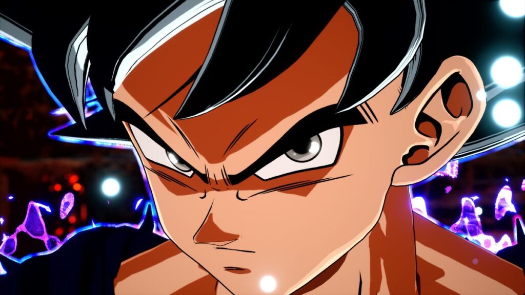 Introduction du personnage de Goku sous sa forme Ultra Instinct non maîtrisée dans le jeu vidéo Dragon Ball Sparking Zero