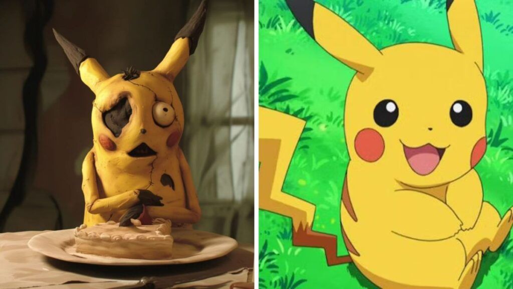Une IA imagine à quoi ressemble le Pokemon Pikachu dans l'univers de Tim Burton