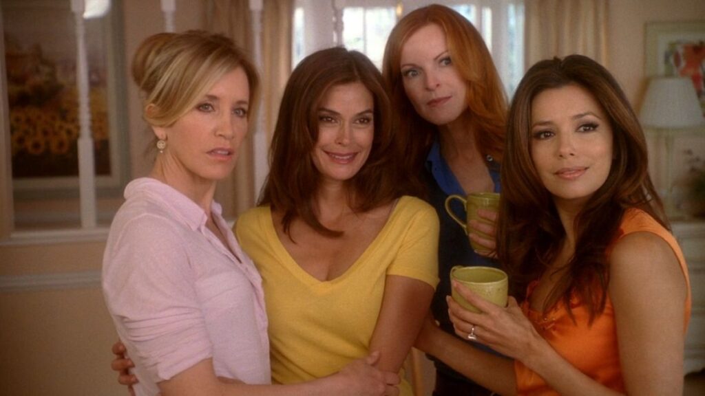 Lynette Scavo, Susan Mayer, Bree Van de Kamp et Gabrielle Solis dans Desperate Housewives.
