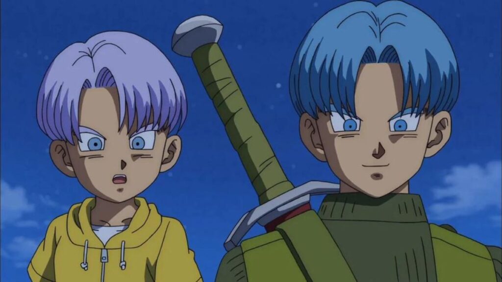 Trunks du Futur et Trunks enfant, réunit dans l'anime Dragon Ball Super