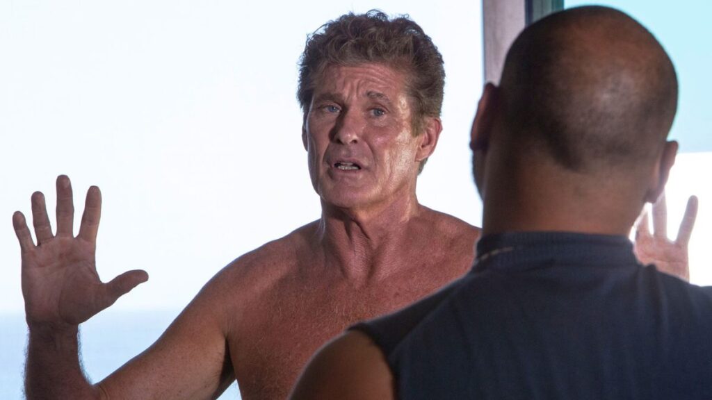 David Hasselhoff dans le film Baywatch : Alerte à Malibu