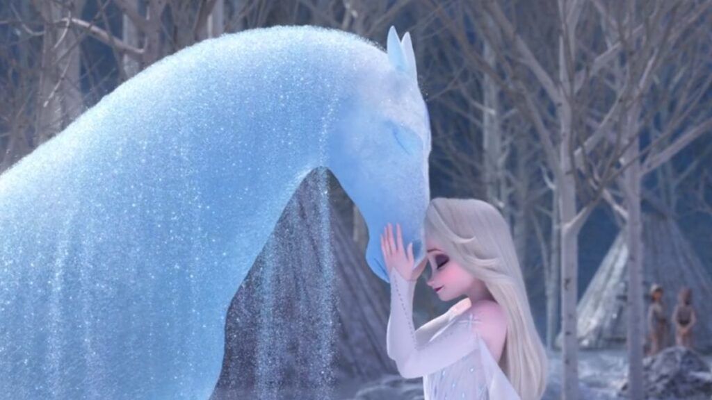 Elsa et son cheval d'eau dans La Reine des Neiges 2