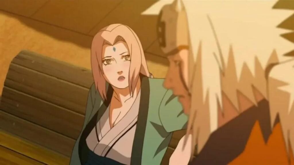 tsunade et jiraya dans naruto