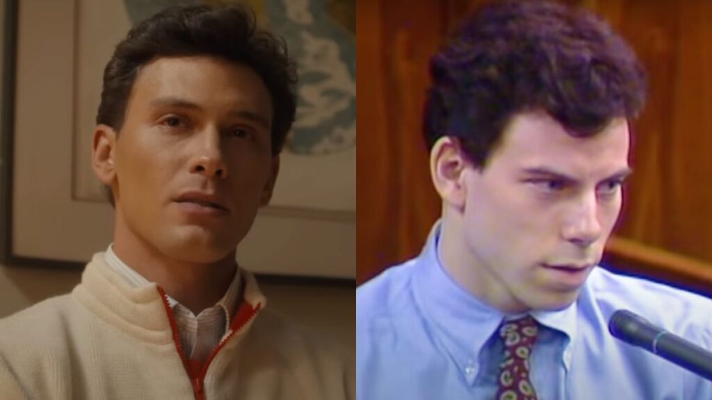 Erik Menendez dans la série Netflix et dans la vraie vie